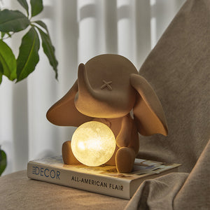 Howard Moon Lamp: Elephant Shaped Bedside Night Light For Kids' Room