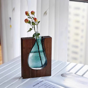 Remi Glass Vase Made Of Wood And Glass