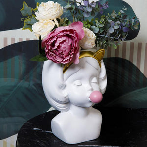 Bubble Gum Girl: Flower and Plant Pot, Vase