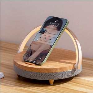 Linda Bedside Lamp (4 in 1): Wireless Charger And Bluetooth Speaker