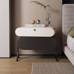 Arran Spinning Nightstand: Designer Bedside Table With A Drawer