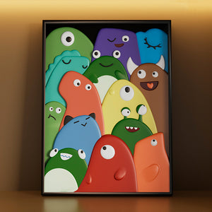 Monsters Wall Decoration | 3D Wall Hanging For Nursery, Kids' Room