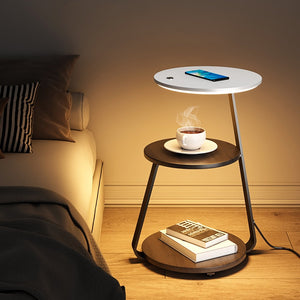 Antony Side Table: Bedside Table With Wireless Charger And Light Source