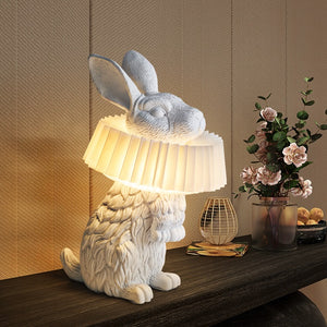 Rabbit Table Lamp: White Rabbit Bedside Lamp, Home Lighting