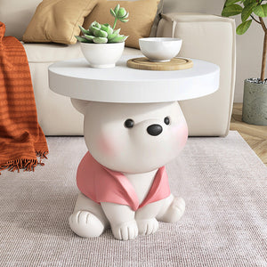 Teddy Side Table: Small Bear Shaped Coffee Table For Kids' Room