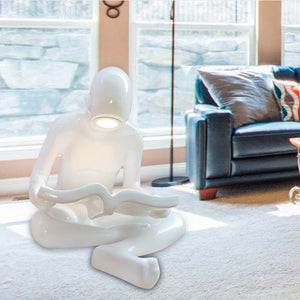 Book Dreamer Floor Lamp: Lamp Shaped Like A Sitting Man Reading A Book