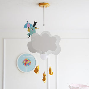 Rainy Cloud Chandelier for Kids Room, Ceiling Light for Nursery