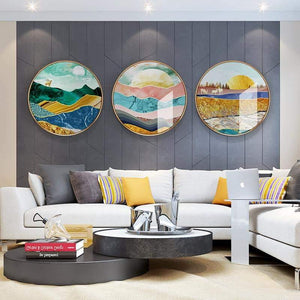 Areal Round Wall Art