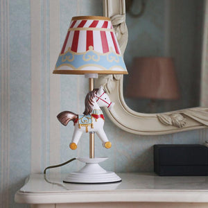 Pony Carousel Table Lamp for Children's Room, Night Light for Nursery