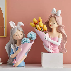 Eve & Anna: Flower Vase And Jewelry Holder, Decorative Figurines