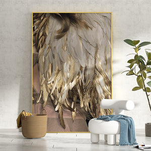 Feathers Wall Art: Framed Canvas Art, Wall Decoration