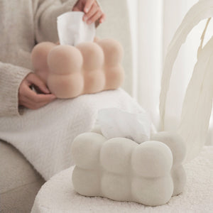 Marshmallow Tissue Box Cover: Pastel Napkin Holder, Tissue Dispenser