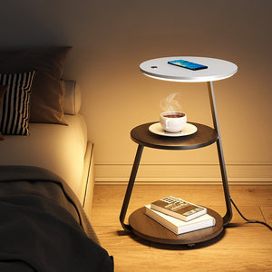 Antony Side Table: Bedside Table With Wireless Charger And Light Source ...