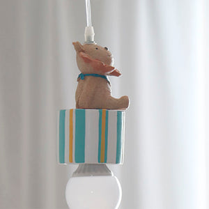 Pendant Light With Small Lion Close-up