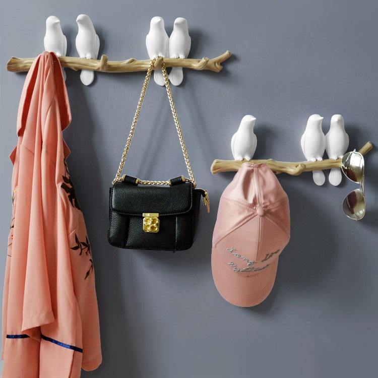 Singing Birds Hanger: Bird Shaped Coat Hanger, 3d Wall Decoration 