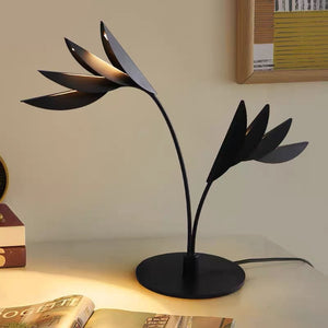 Feather Table Lamp: Metal Bedside Lamp